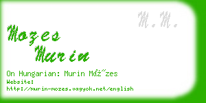 mozes murin business card